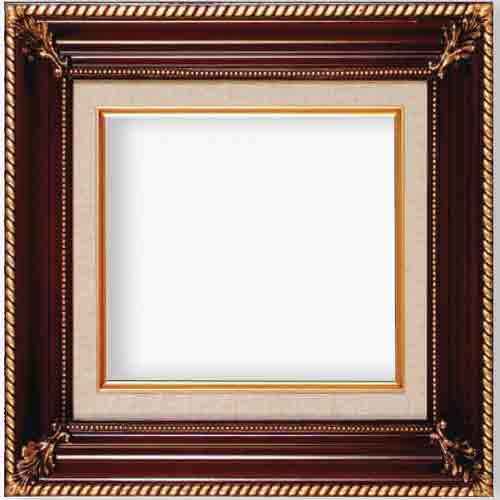 Series 296 Ornate Dark Walnut & Gold Frame with Linen Liner - 12" x 16"