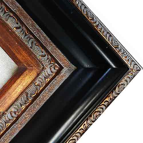 Series 446 Black Antique Gold Gallery Deluxe Frame - 8" x 10"