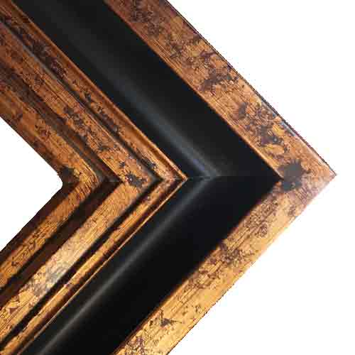 Series 64 Gold Black Panel 5 1/2" wide Frame - 16" x 20"
