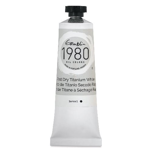 Gamblin 1980 Oil Colors  (1.25oz/37ml) Fast Dry Titanium White  7840