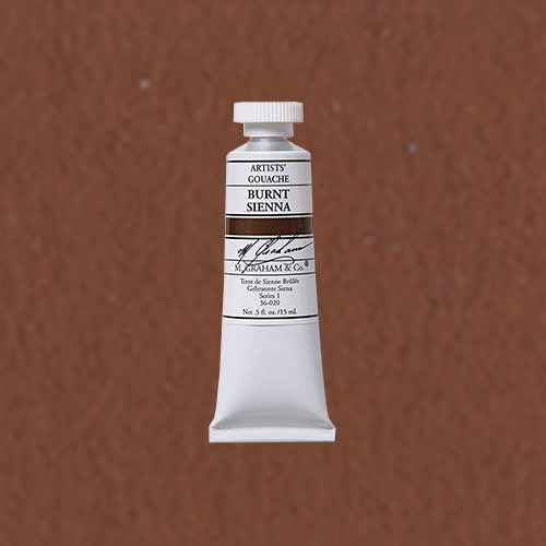 M. Graham & Co. Gouache Paint  (0.5oz/15ml) Burnt Sienna