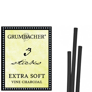 Grumbacher Vine Charcoal Sticks - (3 Pack) Extra Soft