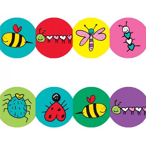 Hygloss Borders 3" x 36" - (12 Pack) Love Bugs