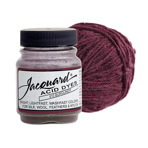Jacquard Acid Dyes for Protein and Synthetic Fibers - (.5oz) Burgundy