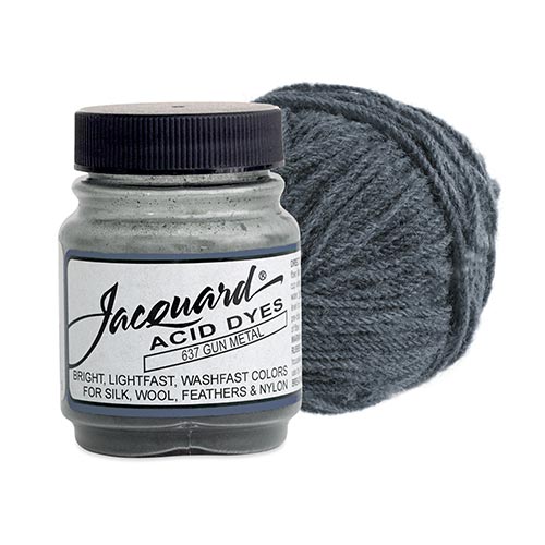 Jacquard Acid Dyes for Protein and Synthetic Fibers - (.5oz) Gun Metal