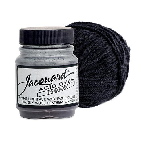 Jacquard Acid Dyes for Protein and Synthetic Fibers - (.5oz) Jet Black