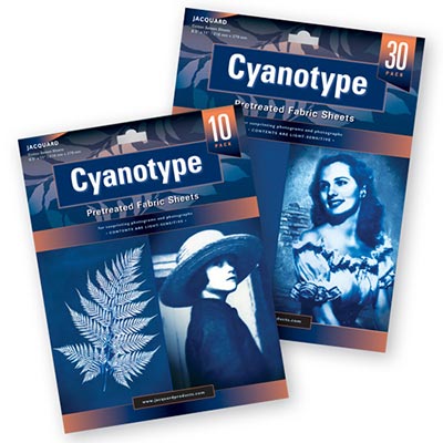 Jacquard Cyanotype Pretreated Fabric Sheets 8.5" x 11" - (10 Sheets)