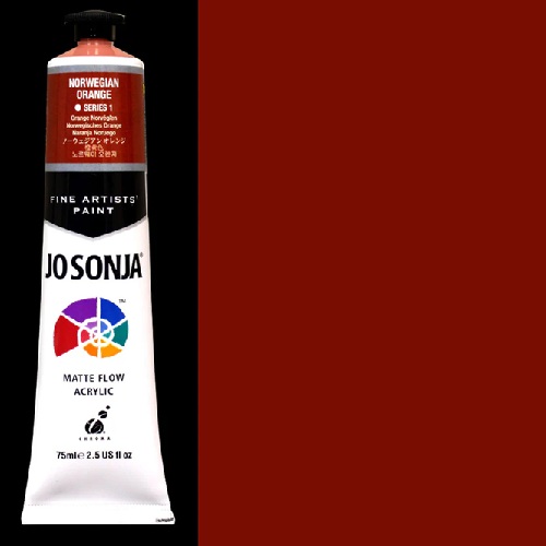Chroma's Jo Sonja Fine Artists' Acrylic Paint - (2.5oz/75ml) Norwegian Orange 025