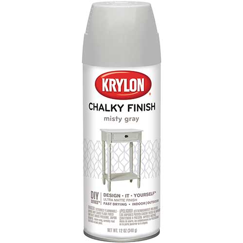 Krylon Chalky Finish Spray Paint - (12 Oz) Misty Gray