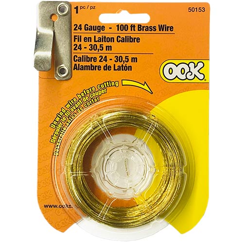Ook Hobby Wire - (100ft) Brass, 24 Gauge