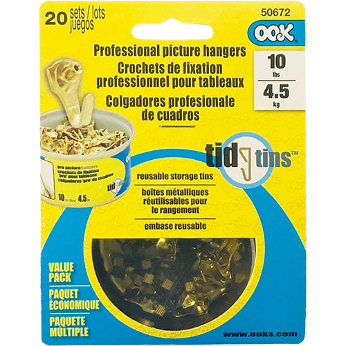 Ook Professional Picture Hangers & Tin - (20 Sets) 10lbs