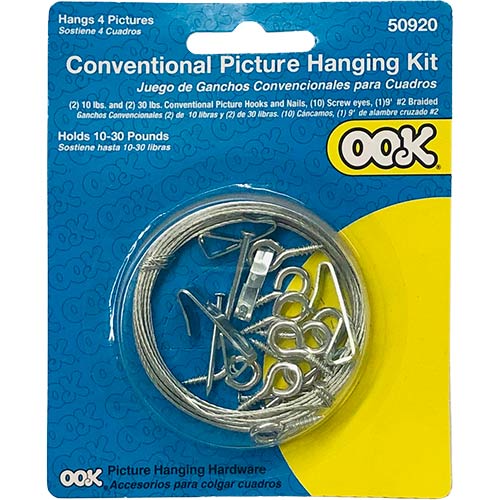 Ook Picture Hanging Kit - (15 Pieces) 10-30lbs