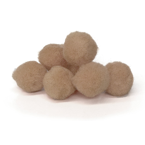 Pepperell Crafts Pom Poms 3/4" - (100 Pieces) Beige
