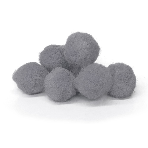 Pepperell Crafts Pom Poms 3/4" - (100 Pieces) Grey