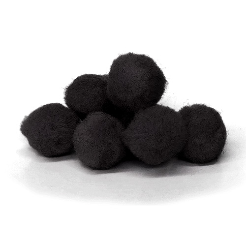 Pepperell Crafts Pom Poms 3/4" - (100 Pieces) Black
