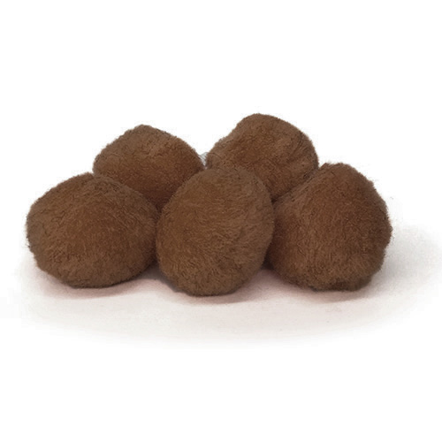 Pepperell Crafts Pom Poms 1?  (100 Pieces) Brown
