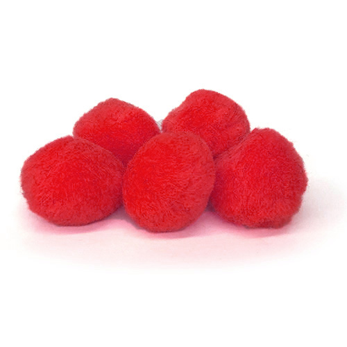 Pepperell Crafts Pom Poms 1?  (100 Pieces) Red