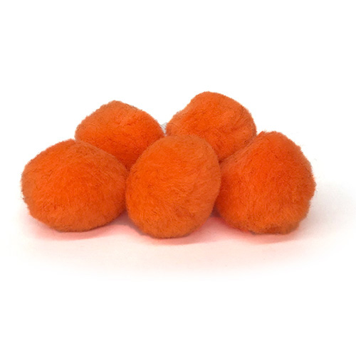 Pepperell Crafts Pom Poms 1?  (100 Pieces) Orange