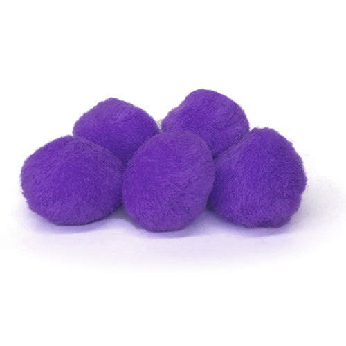 Pepperell Crafts Pom Poms 1?  (100 Pieces) Purple