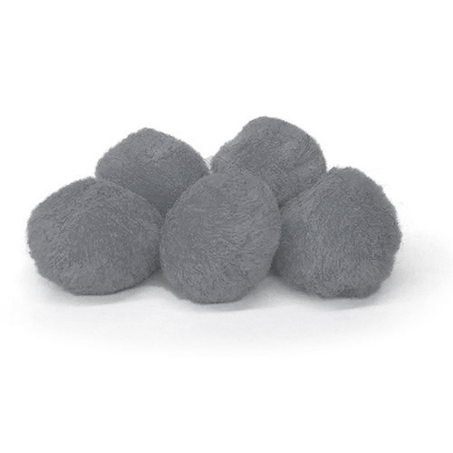 Pepperell Crafts Pom Poms 1?  (100 Pieces) Grey