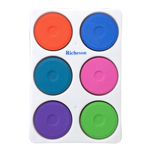 Richeson Large Tempera Cake Set - (6 Colors) Secondary Colors