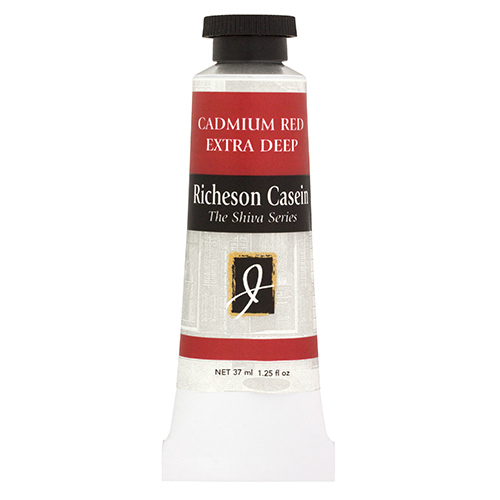 Richeson Shiva Series Casein Paint - (1.25oz/37mL) Cadmium Red Deep