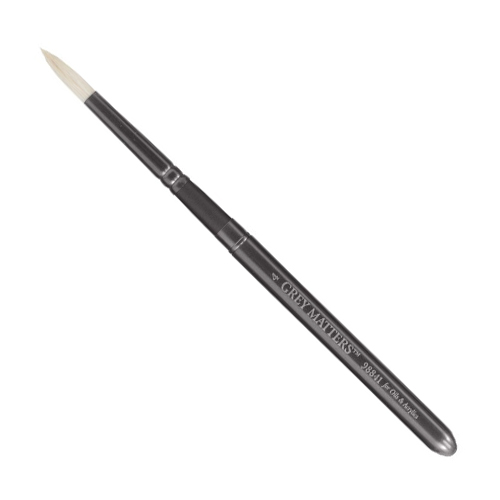 Richeson Grey Matters Pocket Bristle Brush for Oil & Acrylic - #4 Round