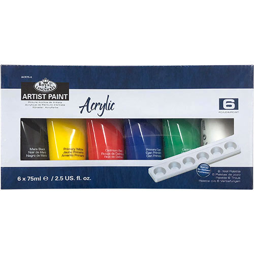 Royal Langnickel Essentials Acrylic Paints 2.5oz/75ml - (6 Pack)