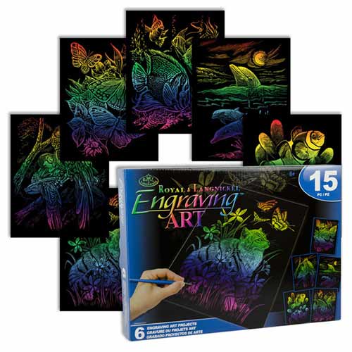 Engraving Art 6 Project Set- Rainbow