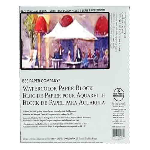 Aquabee 100% Cotton Watercolor Paper Block 18x24 (20sht,140lb) Cold Press