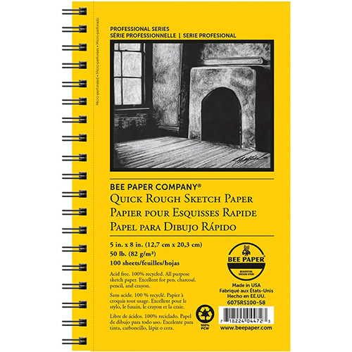 Bee Paper Quick Rough Sketch Pad 5" x 8" - (100 Sheets, 50lb)