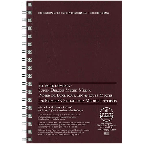 Bee Paper Super Deluxe Mixed Media Journal 6" x 9" - (60 Sheets, 93lb)