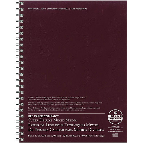 Bee Paper Super Deluxe Mixed Media Journal 9" x 12" - (60 Sheets, 93lb)