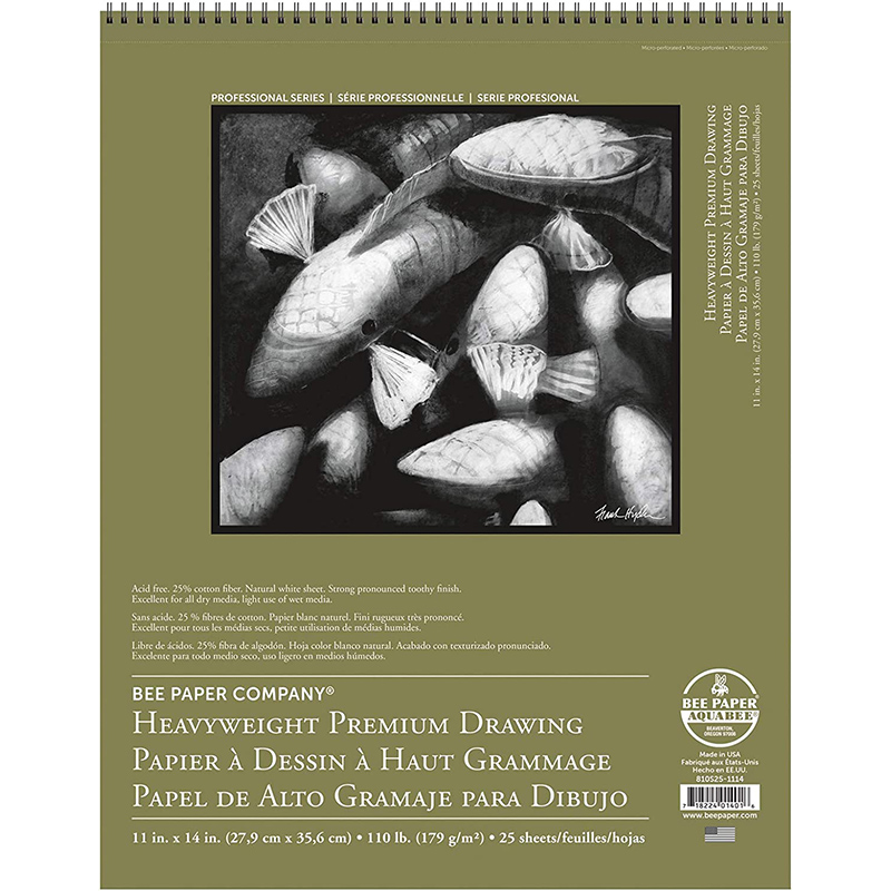 Bee Paper Heavyweight Premium Drawing Pad 11"x14"- 25 shts