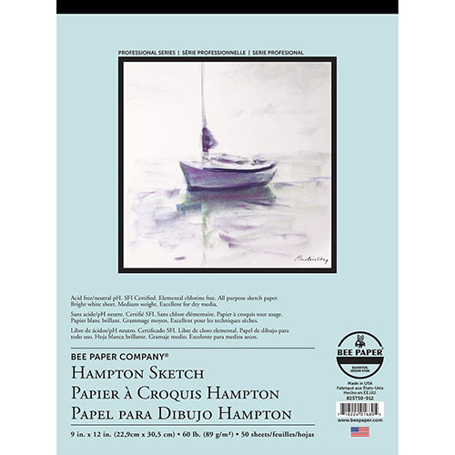 Bee Paper Hampton Sketch Pad 9" x 12" - (50 Sheets, 60lb)