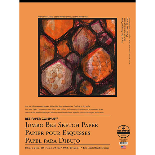 Bee Paper Jumbo Bee Sketch Paper Pad 18" x 24" - (125 Sheets, 50lb)