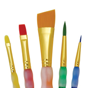 Royal Langnickel Big Kids Choice Lil Grippers Brush Set - (5 Pieces) Angular Variety