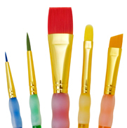 Royal Langnickel Big Kids Choice Lil Grippers Brush Set - (5 Pieces) Flat Variety