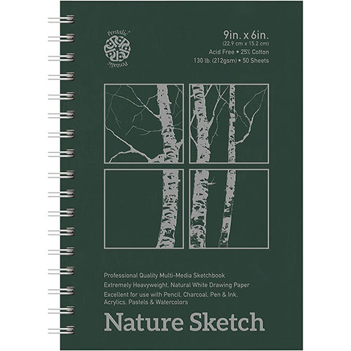 Pentalic Multi-Media Nature Sketch Book 6" x 9" - (50 Sheets, 130lb)