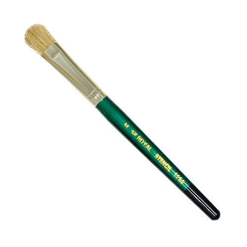 Royal Langnickel White Bristle Stencil Brush - Filbert M