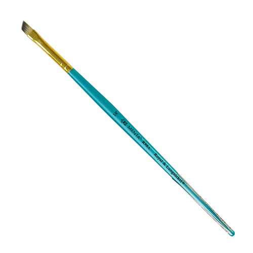 Royal Langnickel Menta 98 Brush for Acrylic - Short Handle, Angle 1/4"
