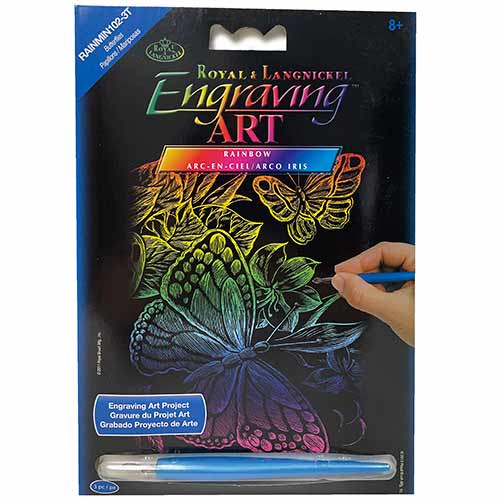 Rainbow Mini Engraving Art Kit- Butterflies