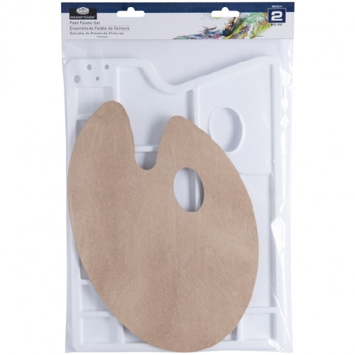 Royal Langnickel Essentials Wooden & Plastic Paint Palette Set RD331