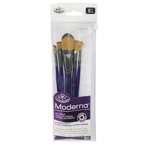 Royal Langnickel Moderna Brush Set for All Media - (5 Pack) Set 2