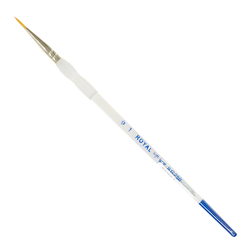Royal Langnickel Soft-Grip Gold Taklon Brush - Short Handle, Round #1