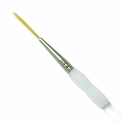 Royal Langnickel Soft-Grip Golden Taklon Brush - Short Handle, Script Liner #5/0
