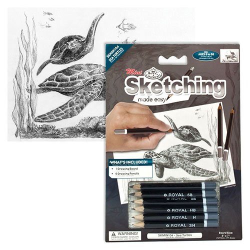 Royal Langnickel Silver Mini Sketch Art Kit- Sea Turtles