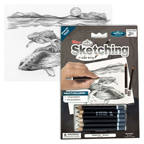 Royal Langnickel Silver Mini Sketch Art Kit-Whales