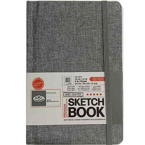 Royal & Langnickel Hardbound Grey Sketchbook 4x6, 81lbs, 80 sheets