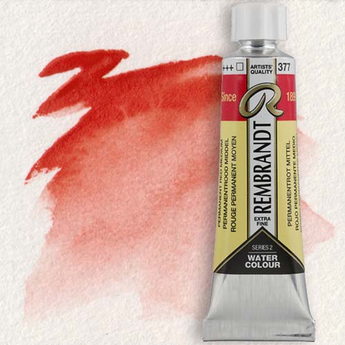 Royal Talens Rembrandt Watercolour - (0.6oz/20ml) Permanent Red Medium 377